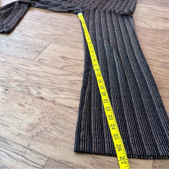 Reformation Womens Alix Pant Retro Flared Leg Small Black Rose Gold 90s Style - Picture 9 of 12